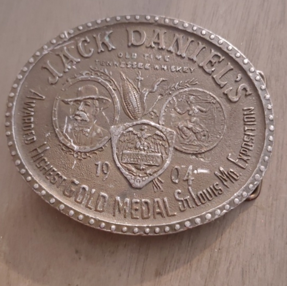 Jack Daniel's Silver Belt Buckle